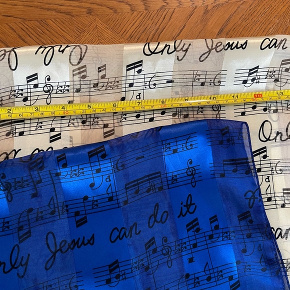 Scarf Scarves Music Notes Only Jesus Can Do It Set of 2 - Picture 7 of 7